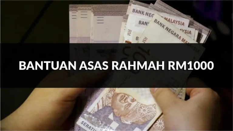 cara daftar & semakan bantuan asas rahmah rm1000 one-off
