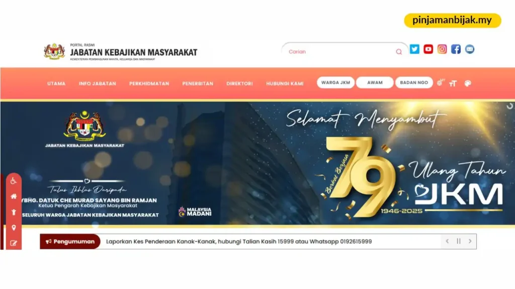 cara permohonan bantuan orang tua di selangor