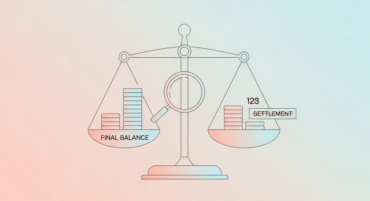 baki akhir pinjaman vs penyelesaian