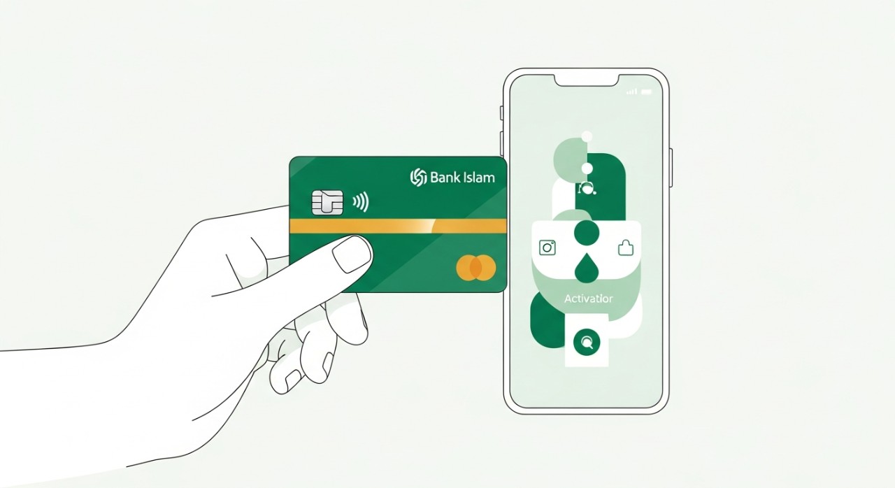 cara aktifkan kad debit bank islam