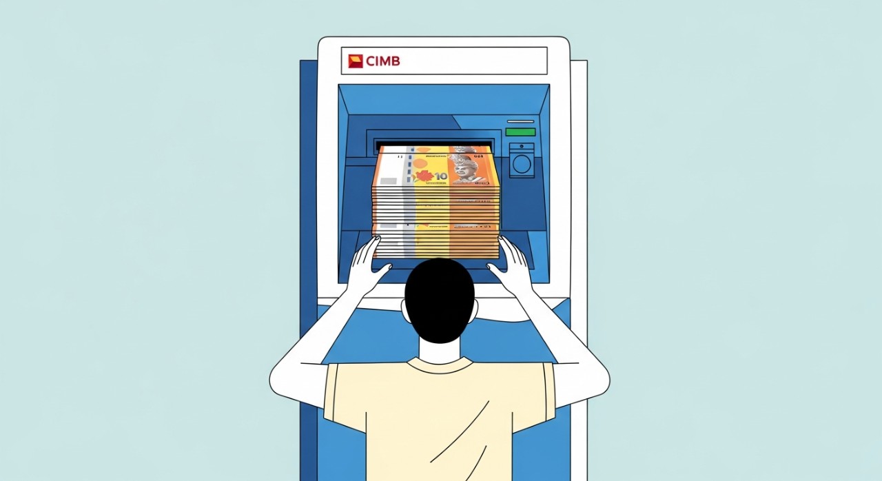 cara bank in duit cimb
