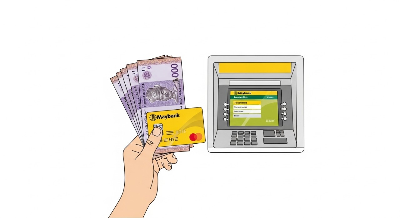 cara bank in duit maybank akaun sendiri