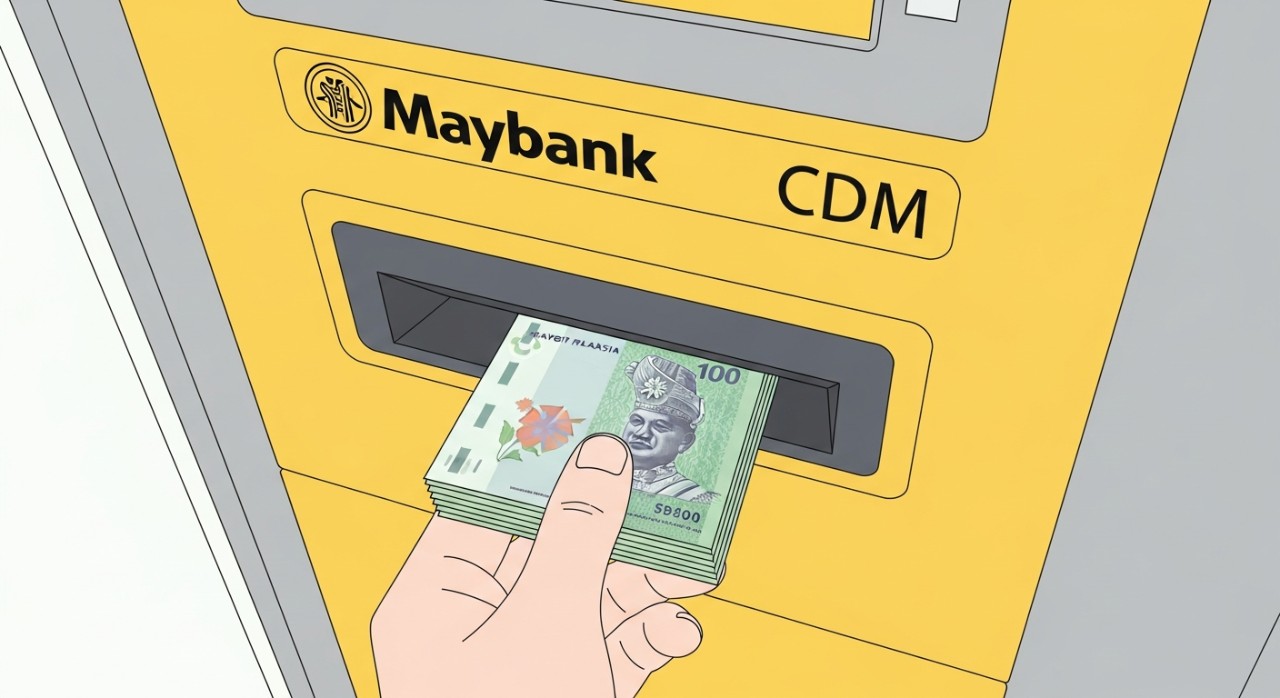 cara bank in duit maybank