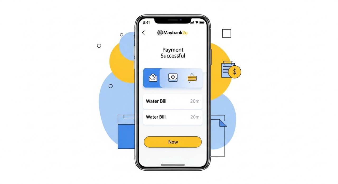 cara bayar bil air online maybank2u