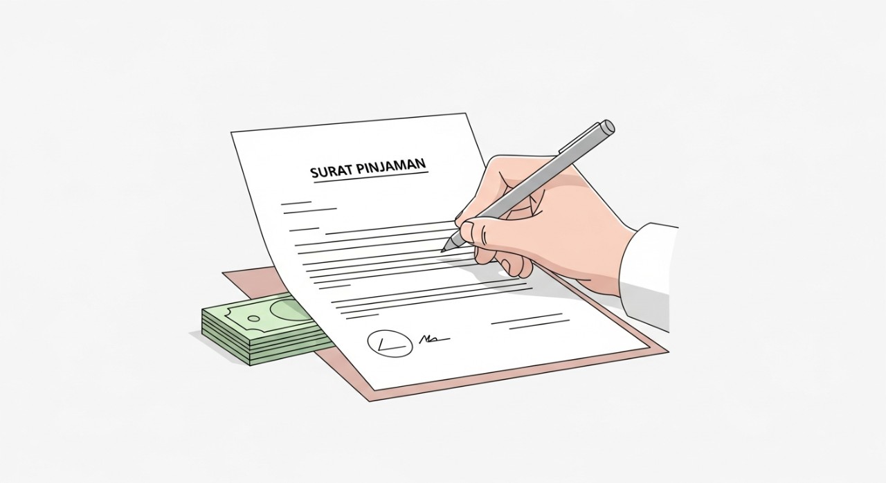 cara buat surat pinjaman uang