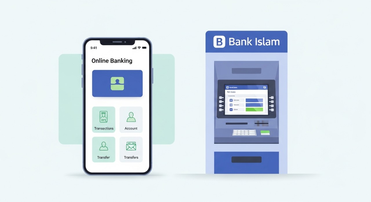 cara check no akaun bank islam secara online dan melalui atm