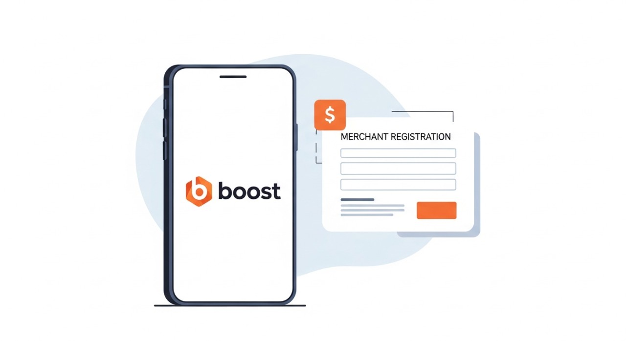 cara daftar akaun boost merchant