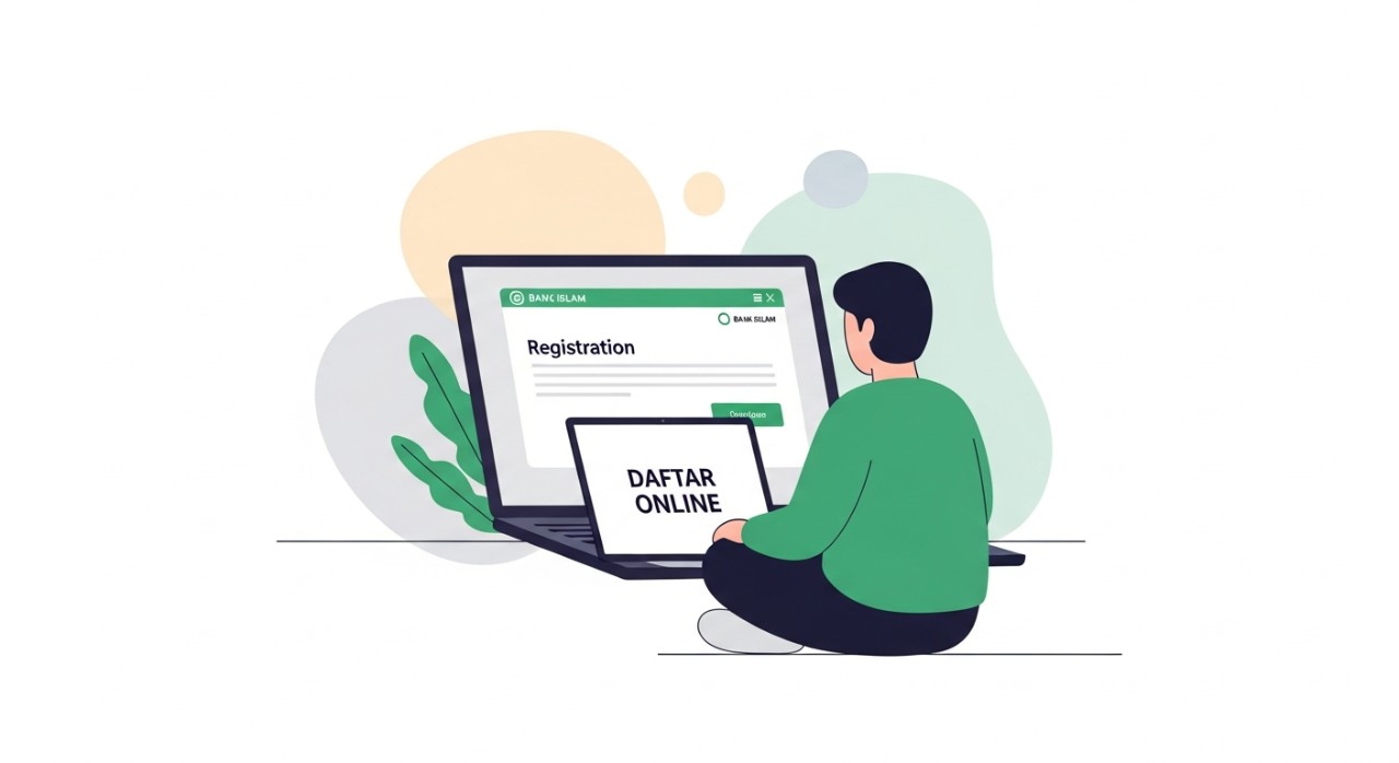 cara daftar bank islam online