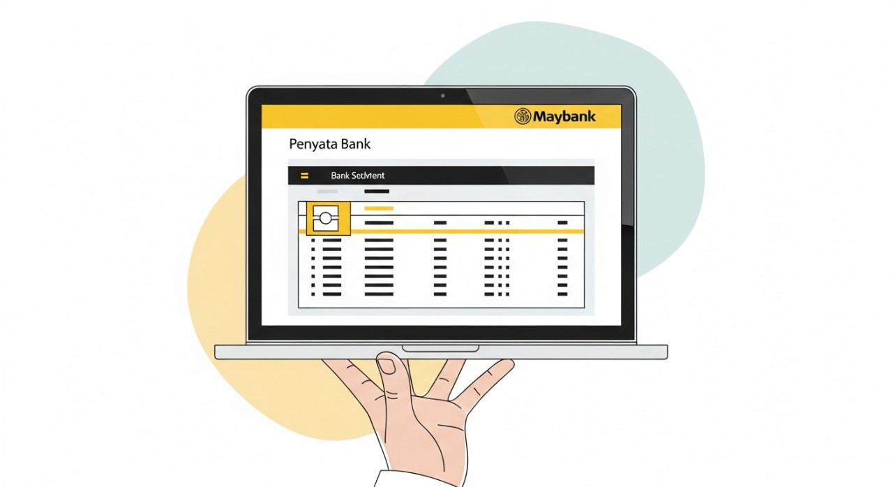 cara dapatkan penyata bank maybank