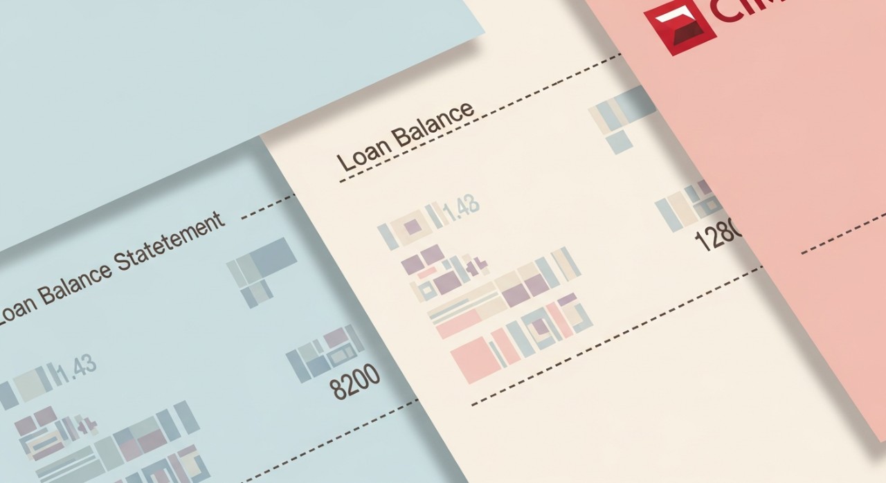 Cara Mudah Semak Baki Pinjaman CIMB Melalui ATM 2026 1 Resit transaksi ATM CIMB yang menunjukkan butiran terperinci baki pinjaman.