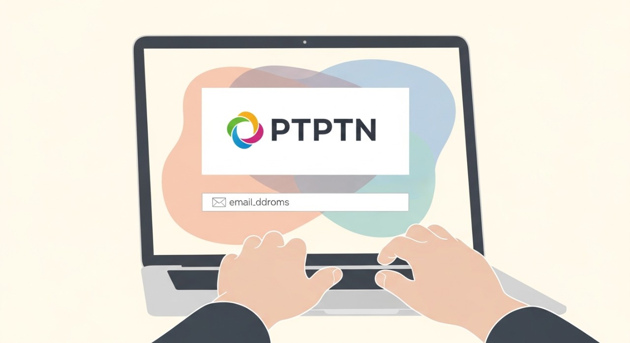 cara kemaskini email ptptn