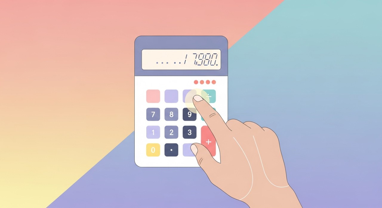 Mengurai Rahsia: Apa itu Jadual Pinjaman? Kewangan Cekap 1 Tangan seseorang menggunakan kalkulator untuk mengira bayaran balik pinjaman bulanan.