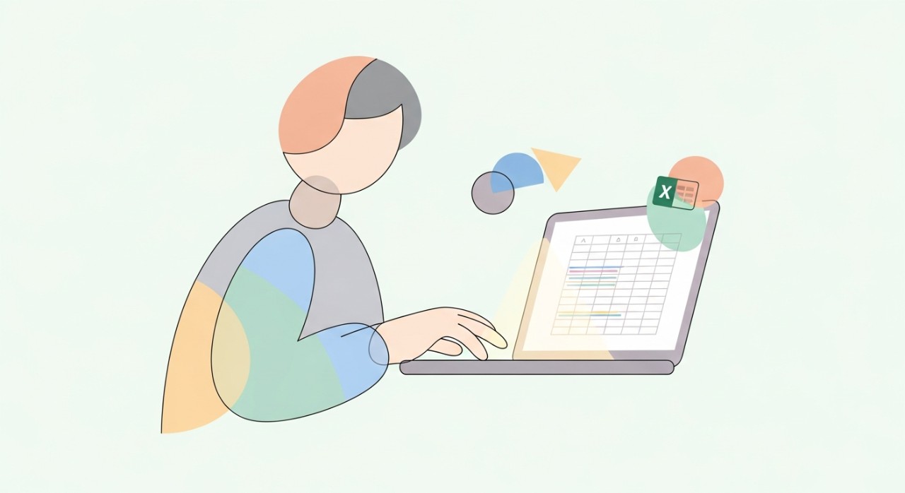 Membina Formula Amortisasi Pinjaman Excel Terkini 2026 1 Seseorang sedang menggunakan komputer untuk menghitung cicilan pinjaman di program Excel.