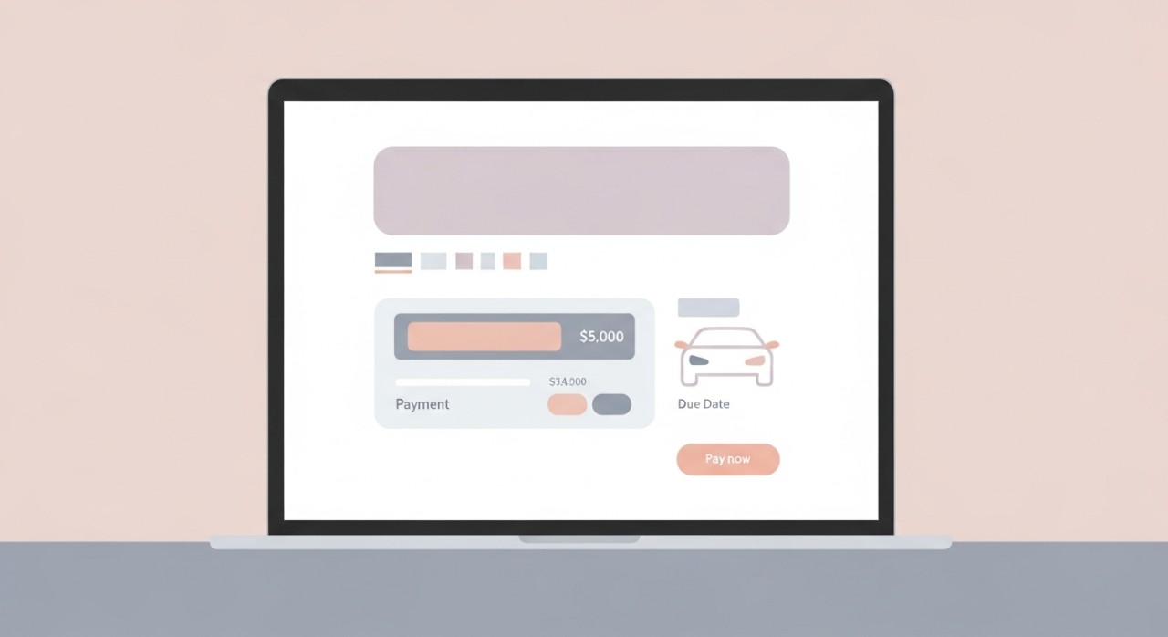 Cara Cek Baki Pinjaman Kereta Maybank2u Terkini 1 Skrin komputer riba memaparkan pilihan pembayaran ansuran kereta Maybank.