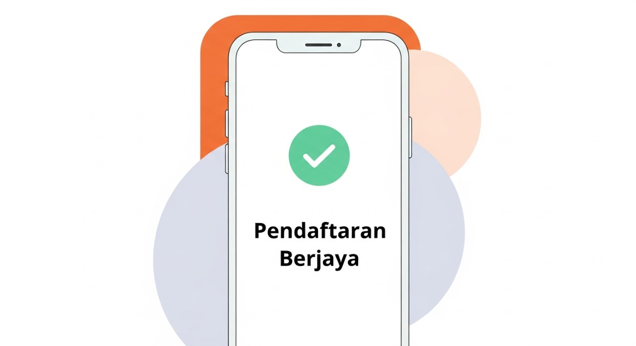 Cara Daftar Akaun Shopee Malaysia yang Betul dan Terkini 1 Tanda semak besar muncul pada skrin telefon pintar menandakan pendaftaran berjaya.