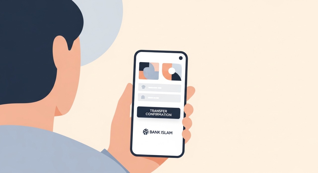 cara transfer duit bank islam