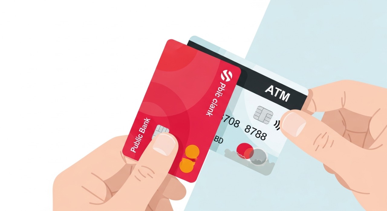 cara tukar kad atm public bank