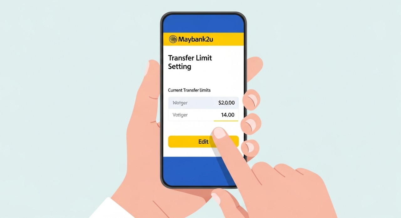 cara tukar limit transfer maybank2u