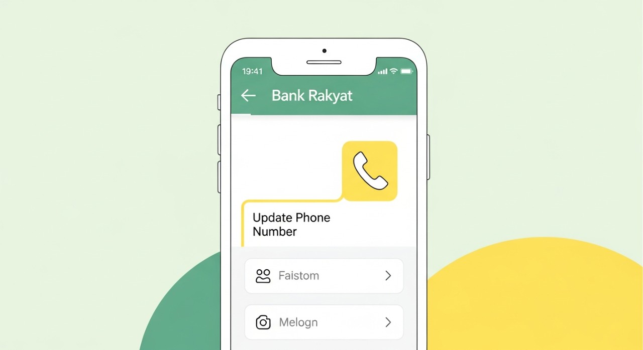 cara tukar no telefon bank rakyat
