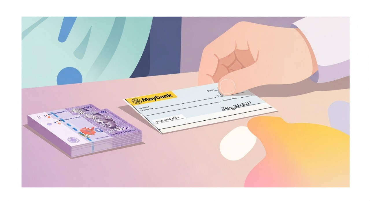 cara tunaikan cek maybank