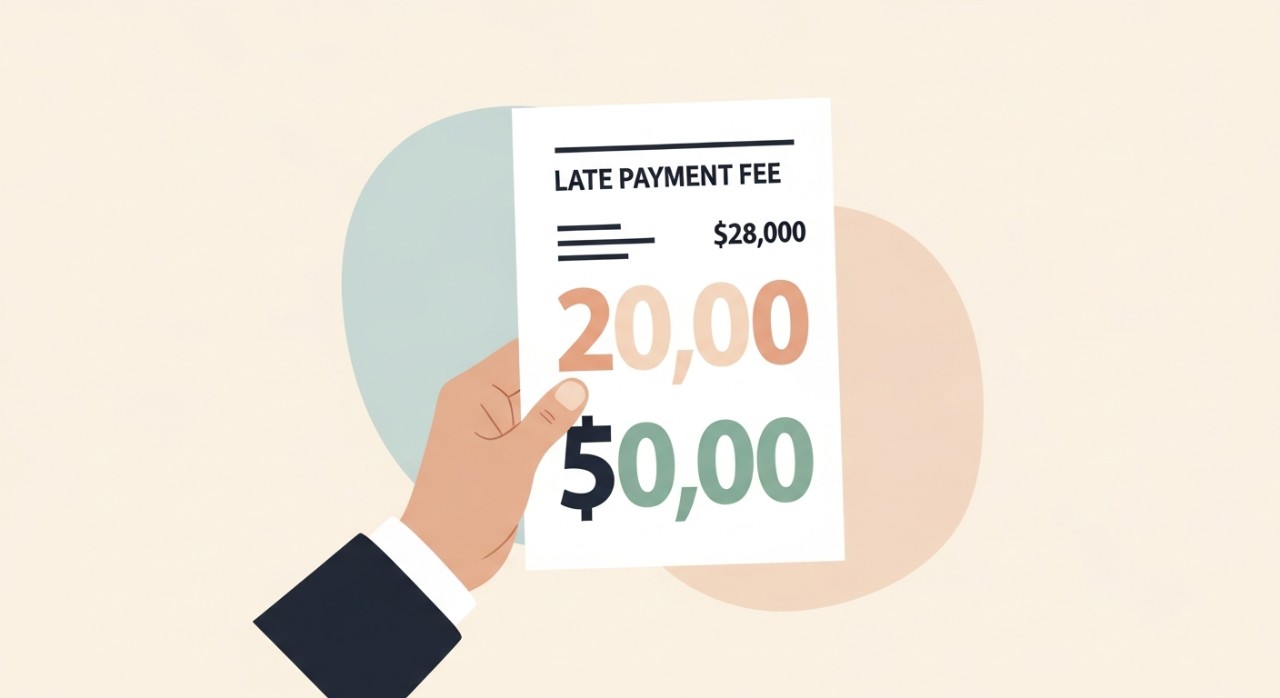 Penyelesaian Cepat Masalah Tidak Boleh Semak Baki Pinjaman 1 Tangan memegang penyata kewangan yang menunjukkan jumlah denda lewat bayaran pinjaman yang perlu dilunaskan.