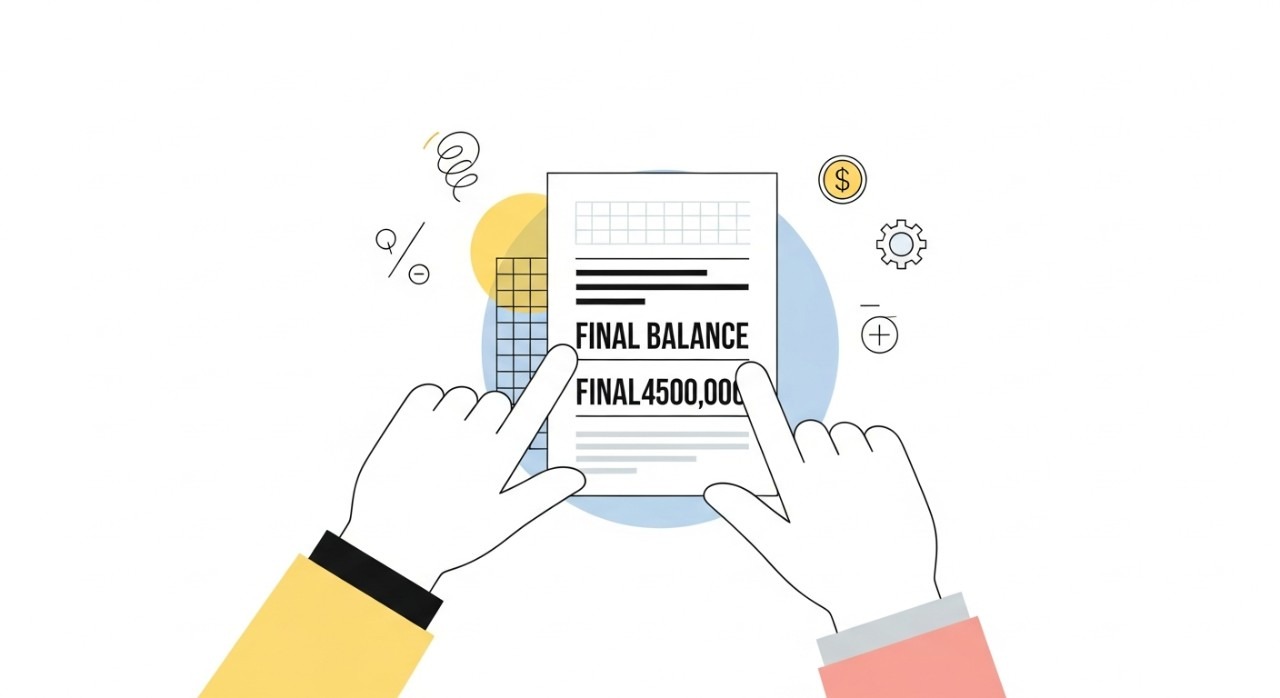 faktor beza baki semasa penyelesaian