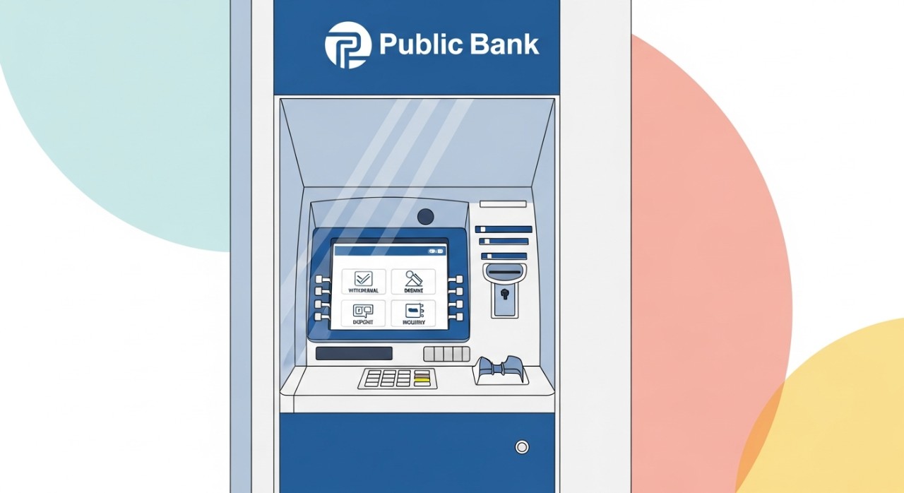 Panduan Lengkap Cara Bank In Duit Public Bank 2026 1 Pandangan hadapan mesin deposit tunai Public Bank yang sedia untuk menerima deposit wang tunai.