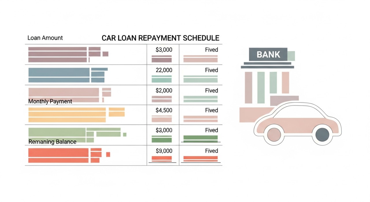 jadual pinjaman kenderaan bank faedah tetap di malaysia