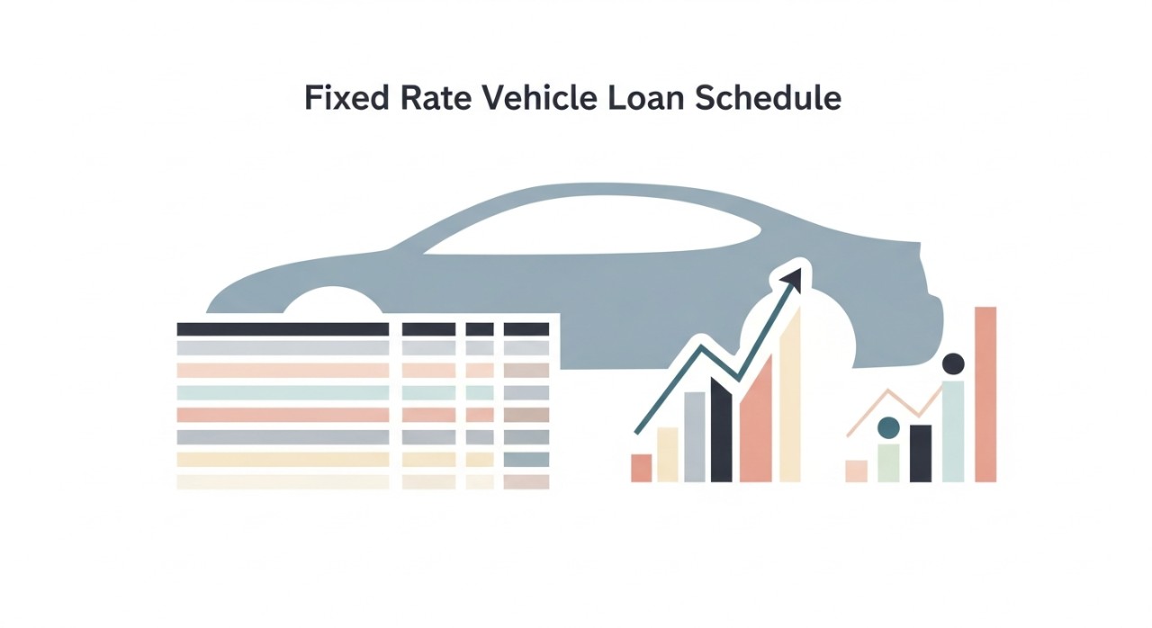 jadual pinjaman kenderaan faedah tetap dari syarikat kewangan
