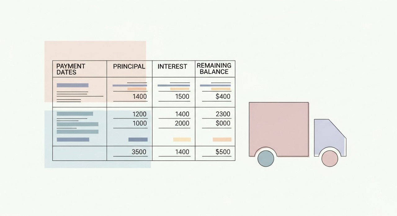 jadual pinjaman kenderaan komersial konvensional