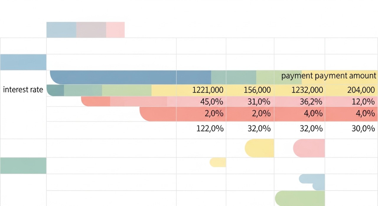jadual pinjaman pelbagai kadar