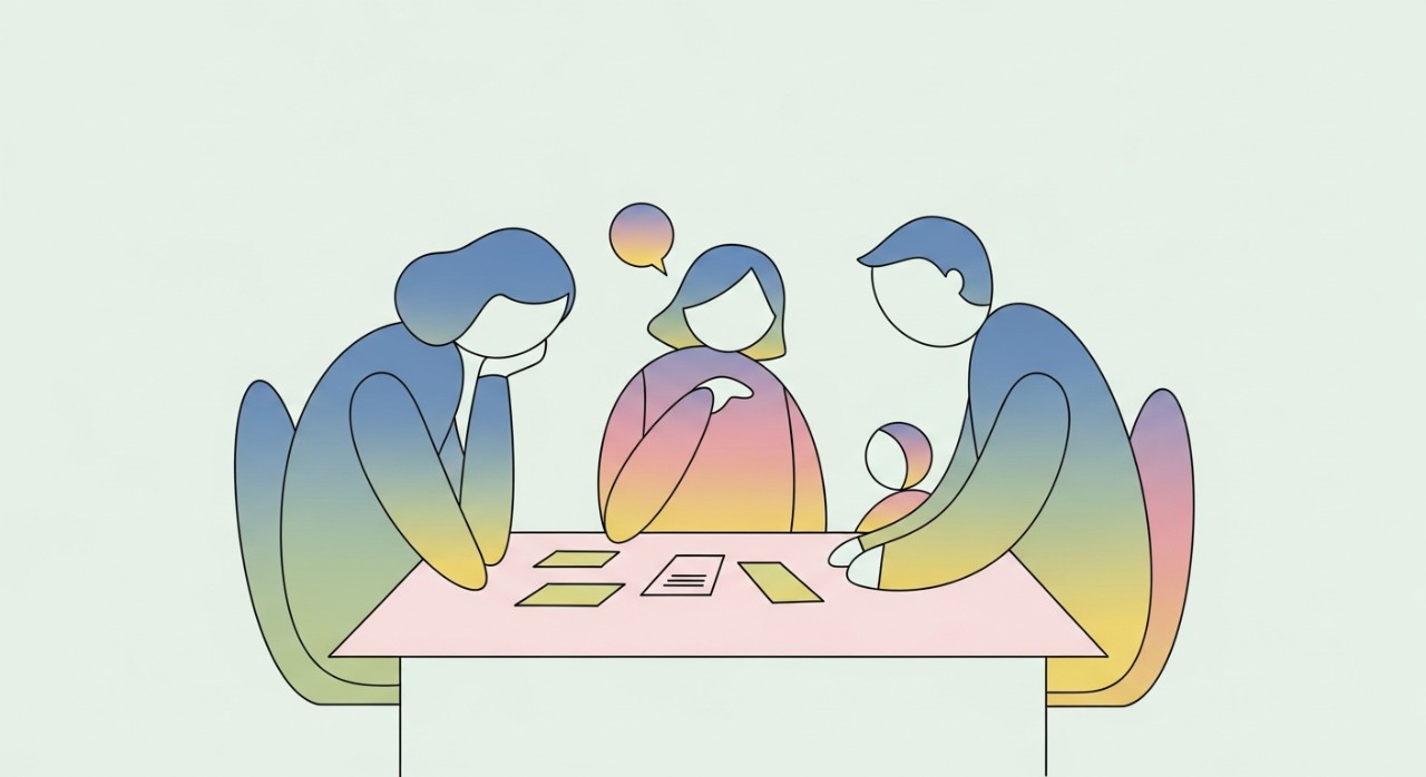 Panduan Lengkap Bacaan Jadual Pinjaman Perumahan 2026 1 Sebuah keluarga sedang berbincang tentang pembayaran pinjaman rumah mereka.