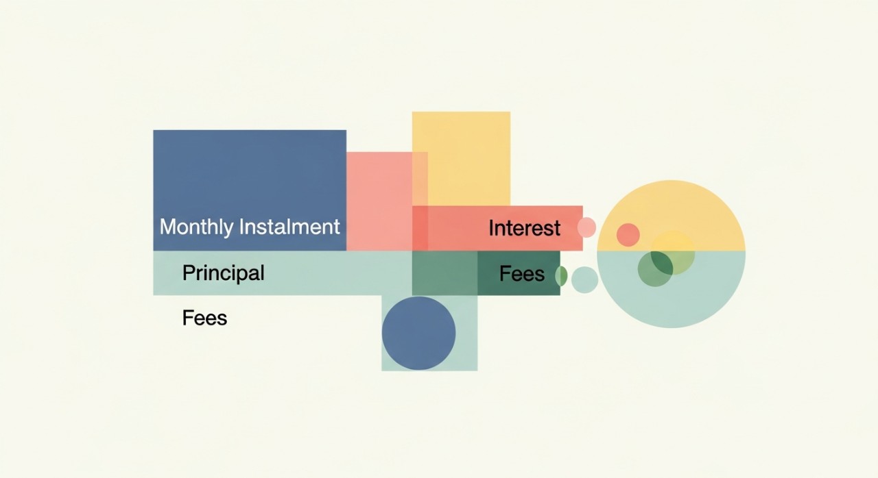 komponen ansuran pinjaman bulanan