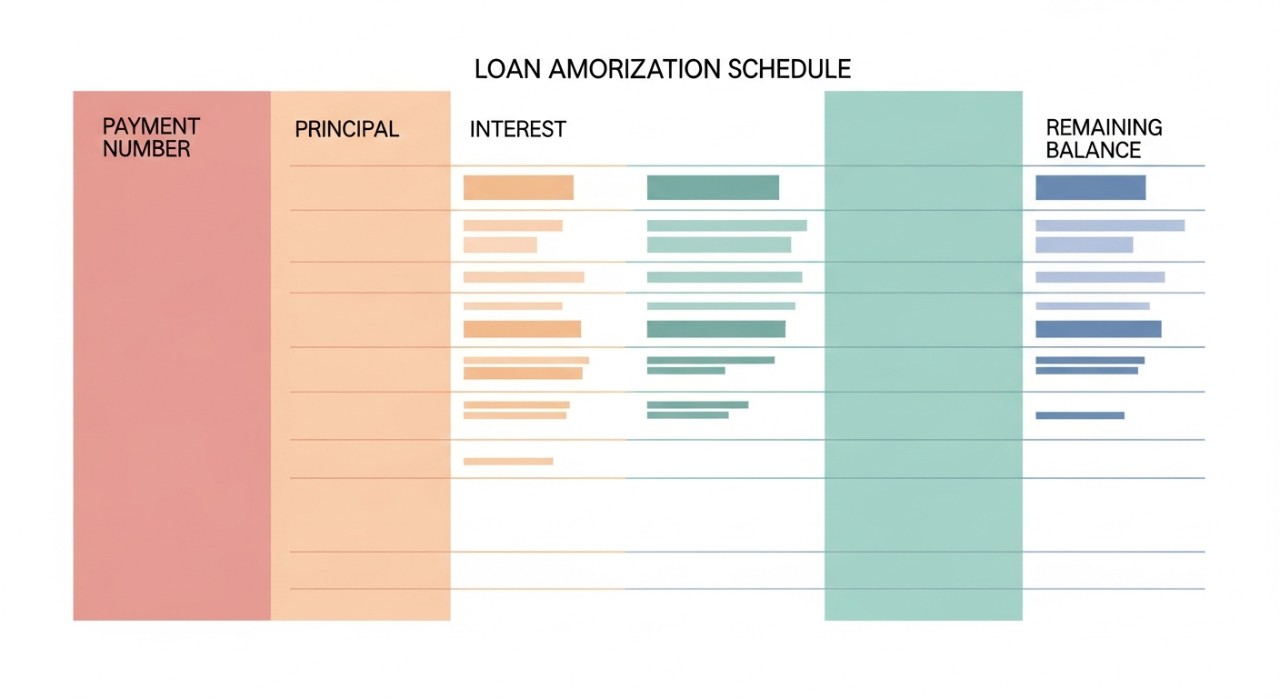 komponen utama dalam jadual pinjaman