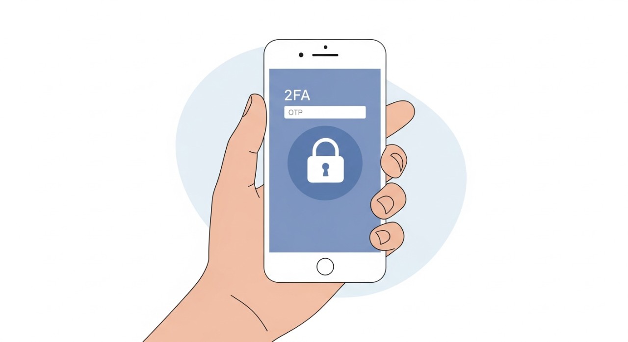 Cara Login Affin Bank Online Banking & Aplikasi AffinAlways 1 Sebuah telefon pintar memaparkan simbol kunci dan kod pengesahan untuk mengesahkan identiti pengguna akaun bank.