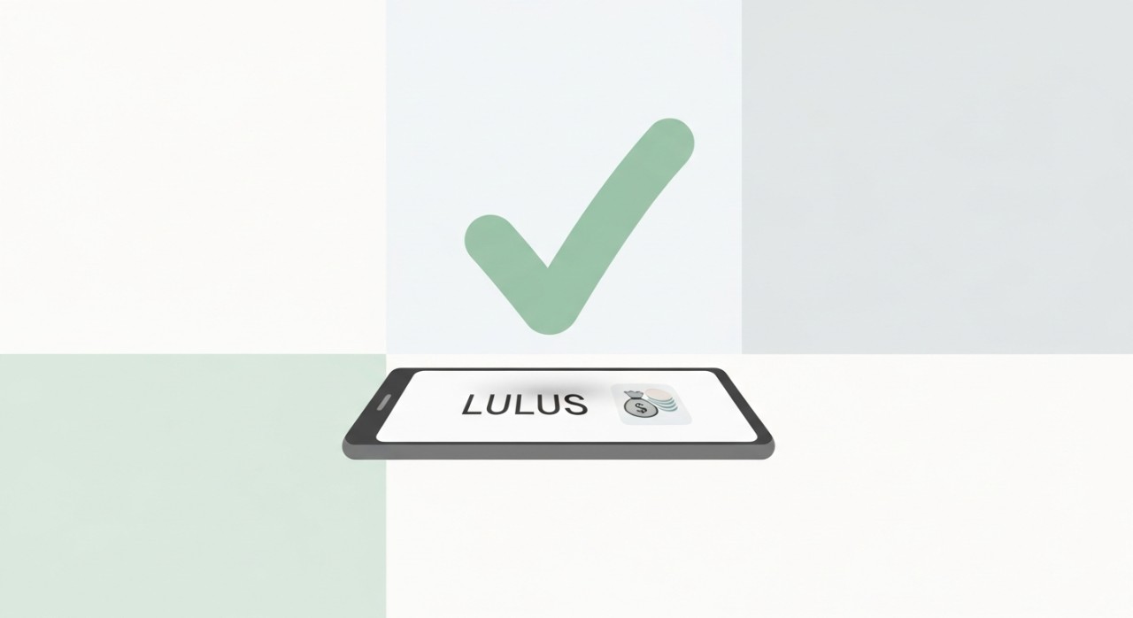 Cara Mohon Pinjaman GoPinjam Lulus Cepat & Syarat Terkini 1 Ilustrasi ikon kelulusan dengan tanda semak besar dan simbol wang digital.