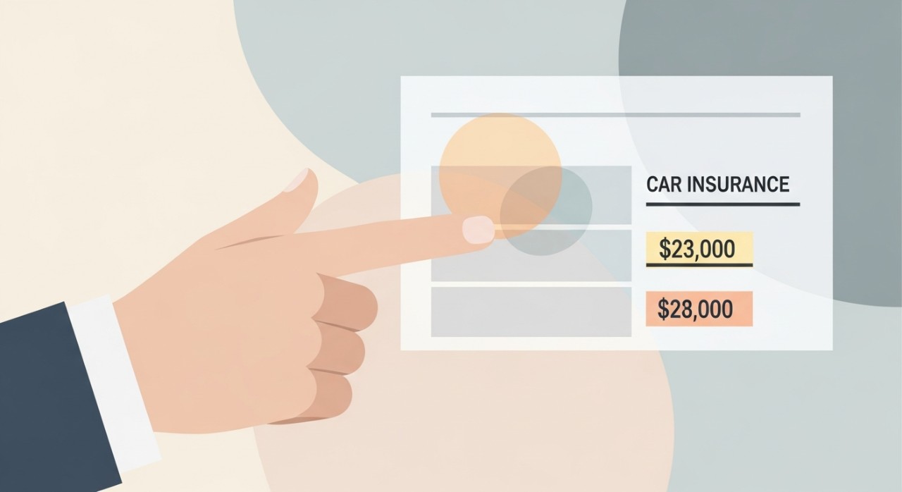 Panduan Lengkap Cara Semak Harga Insurans Kereta Online 1 Tangan seseorang sedang menunjuk kepada sebut harga insurans kereta yang dicetak atau di skrin.