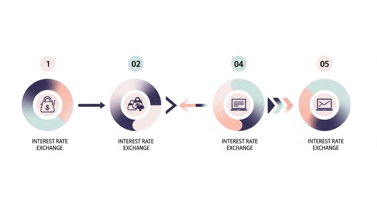 Satu siri langkah yang digambarkan sebagai panduan proses penukaran kadar faedah.