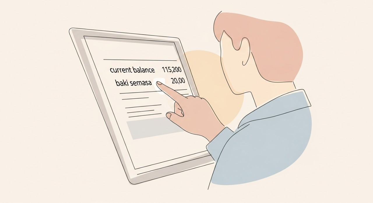 maksud baki semasa pinjaman