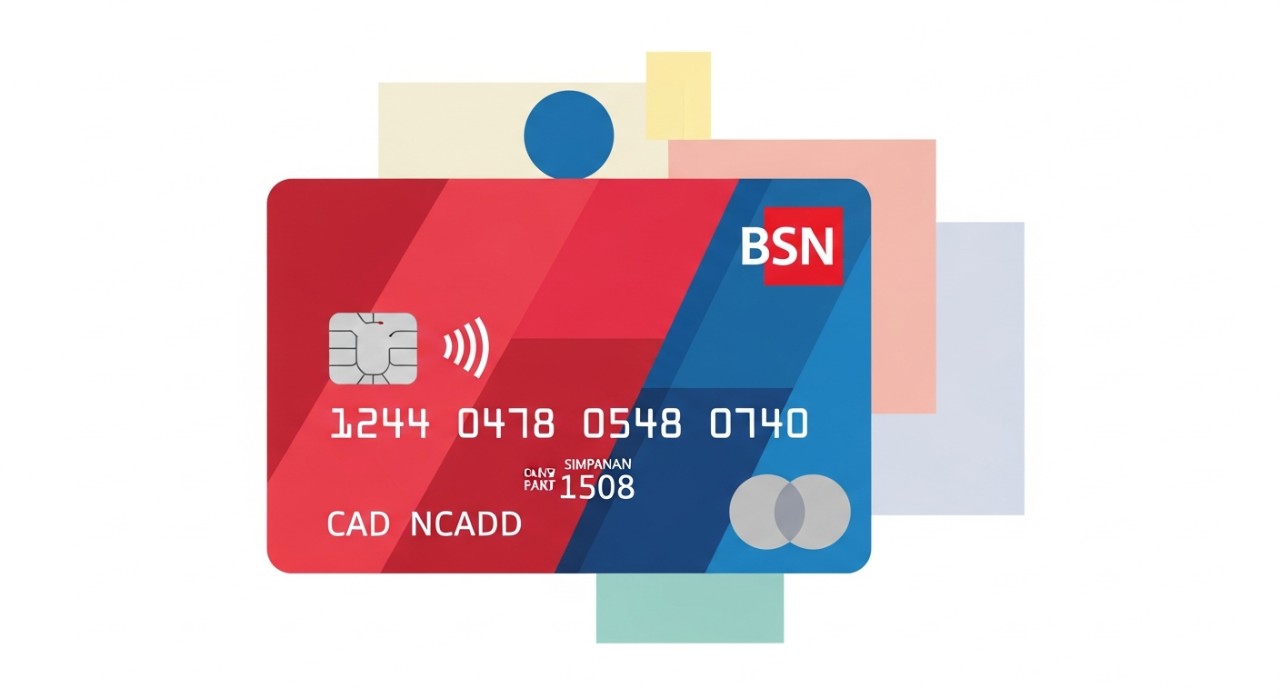 Cara Check No Akaun BSN Paling Mudah dan Cepat 1 Kad debit Bank Simpanan Nasional (BSN) diletakkan di atas permukaan meja yang ringkas.