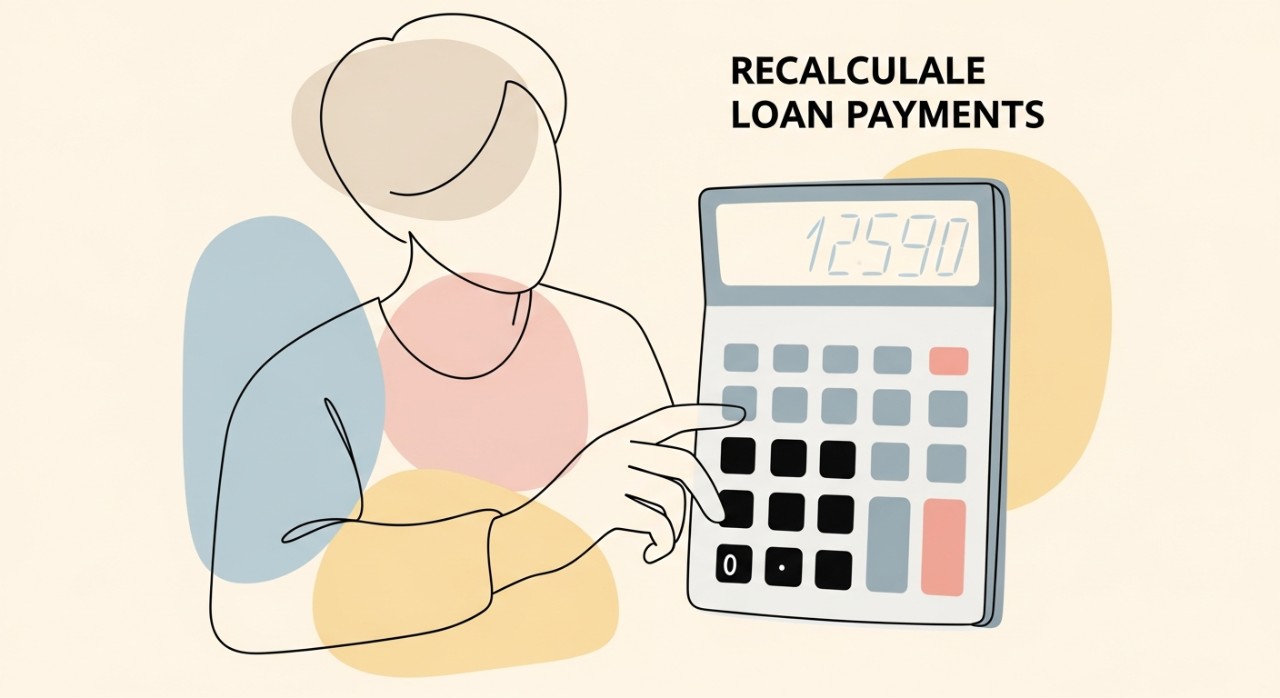 Perubahan Jadual Pinjaman Rumah 2026: Panduan Lengkap 1 Seseorang sedang mengira semula pembayaran pinjaman menggunakan kalkulator kewangan.