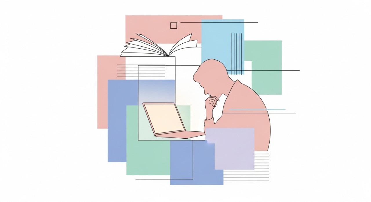 Seorang individu sedang meneliti dokumen kewangan atau skrin komputer riba berkaitan dengan strategi pembayaran faedah pinjaman.