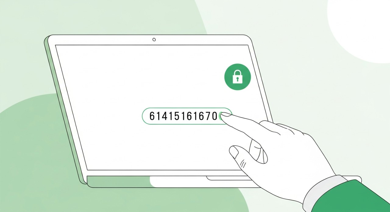 Menggambarkan langkah keselamatan memasukkan nombor TAC atau kod pengesahan ke dalam borang pendaftaran perbankan dalam talian.