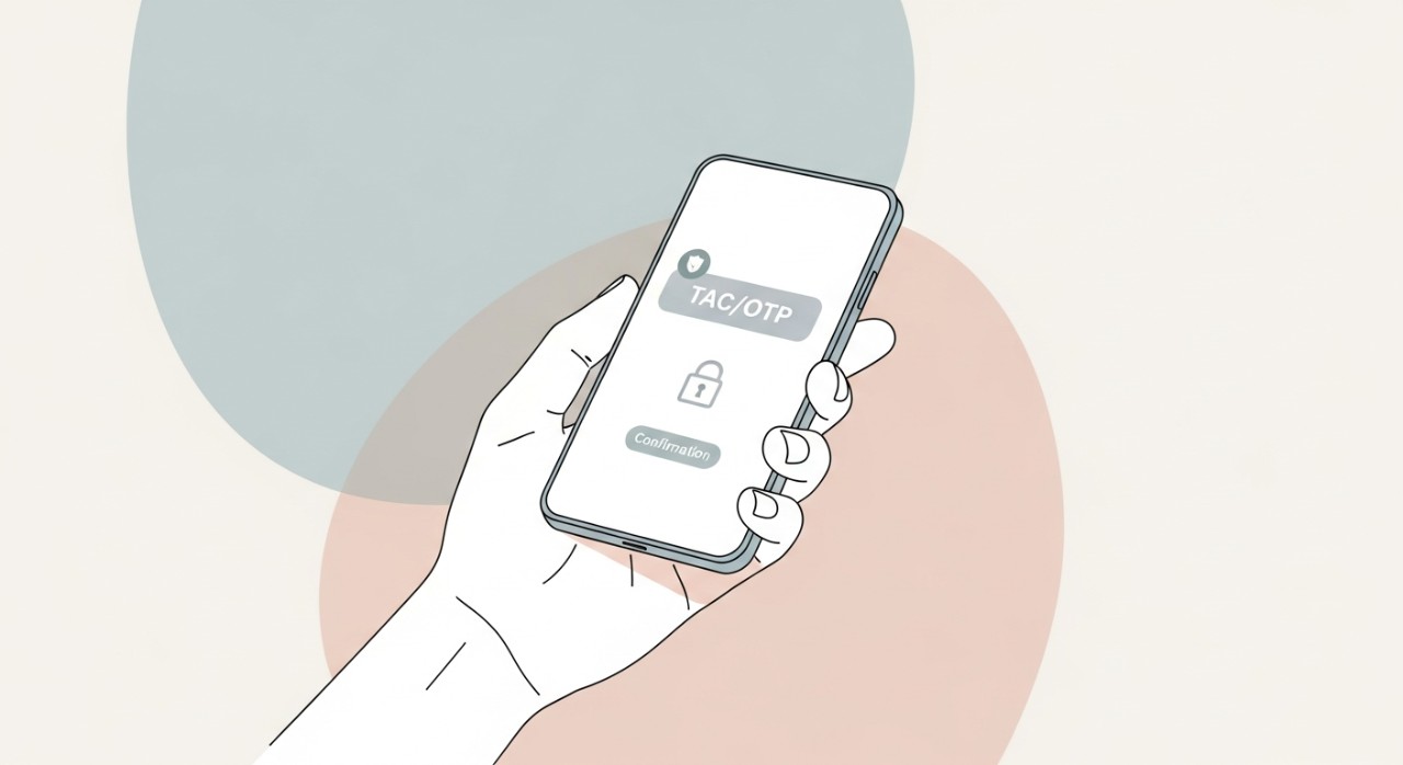 Cara Nak Tukar Limit Transfer BSN MyBSN Online Terkini 1 Ikon telefon bimbit menerima kod pengesahan (OTP atau TAC) untuk transaksi perbankan yang memerlukan sekuriti tambahan.