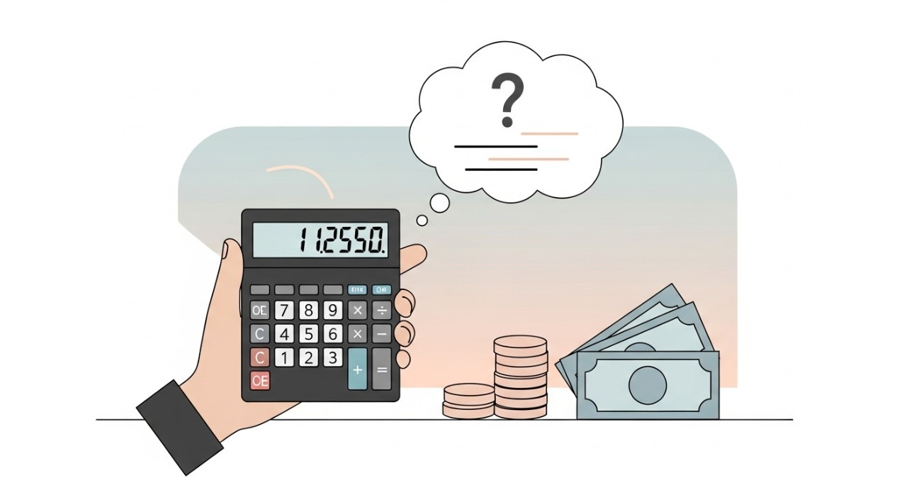 Membongkar Beza Effective Rate dan Flat Rate dalam Pinjaman 1 Tangan memegang kalkulator sedang mengira jumlah bayaran balik pinjaman.