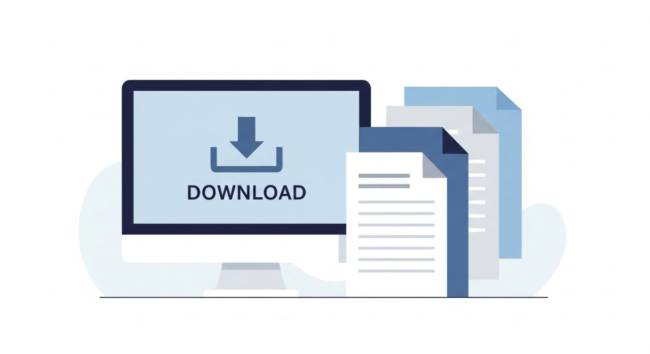 Cara Ambil Statement Bank Maybank2u Terkini 2026 (Lengkap) 1 Ikon anak panah 'muat turun' (download) di sebelah dokumen penyata bank digital yang tersimpan.