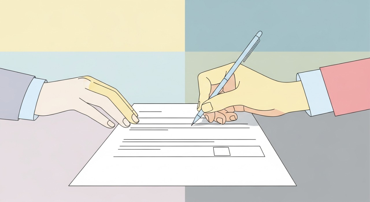 Prosedur Semak Baki Pinjaman Cawangan Terkini 2026 1 Tangan seorang pelanggan sedang mengisi borang di bank.