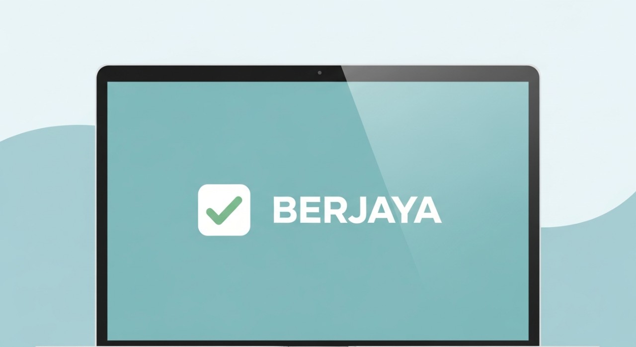 Skrin komputer memaparkan notifikasi pengesahan bayaran pinjaman PTPTN berjaya.