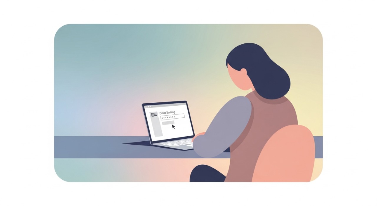 Cara Reset Password BSN Online MyBSN Terkini 1 Seorang pengguna sedang menukar kata laluan perbankan online mereka di komputer riba di rumah.