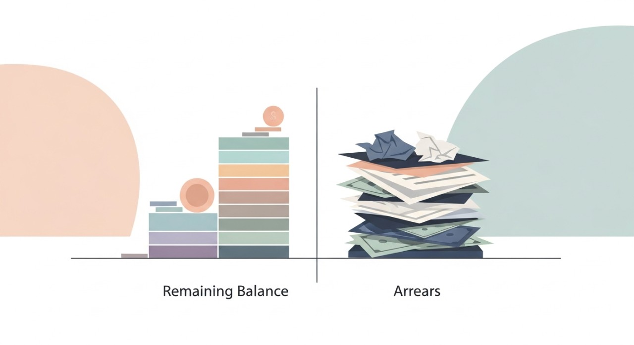 perbezaan baki bayaran dan tertunggak